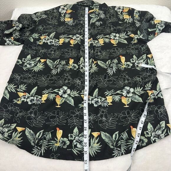 Summa Men's Size M Silk Button Up Hawaiian Aloha Shirt Tropical Cocktail Print - Picture 10 of 10
